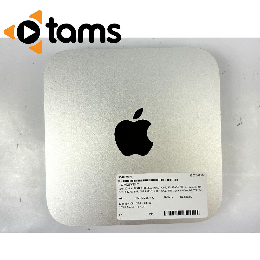 Mac mini 2014 i5 2.8Ghz SSD128G+2TFusion-