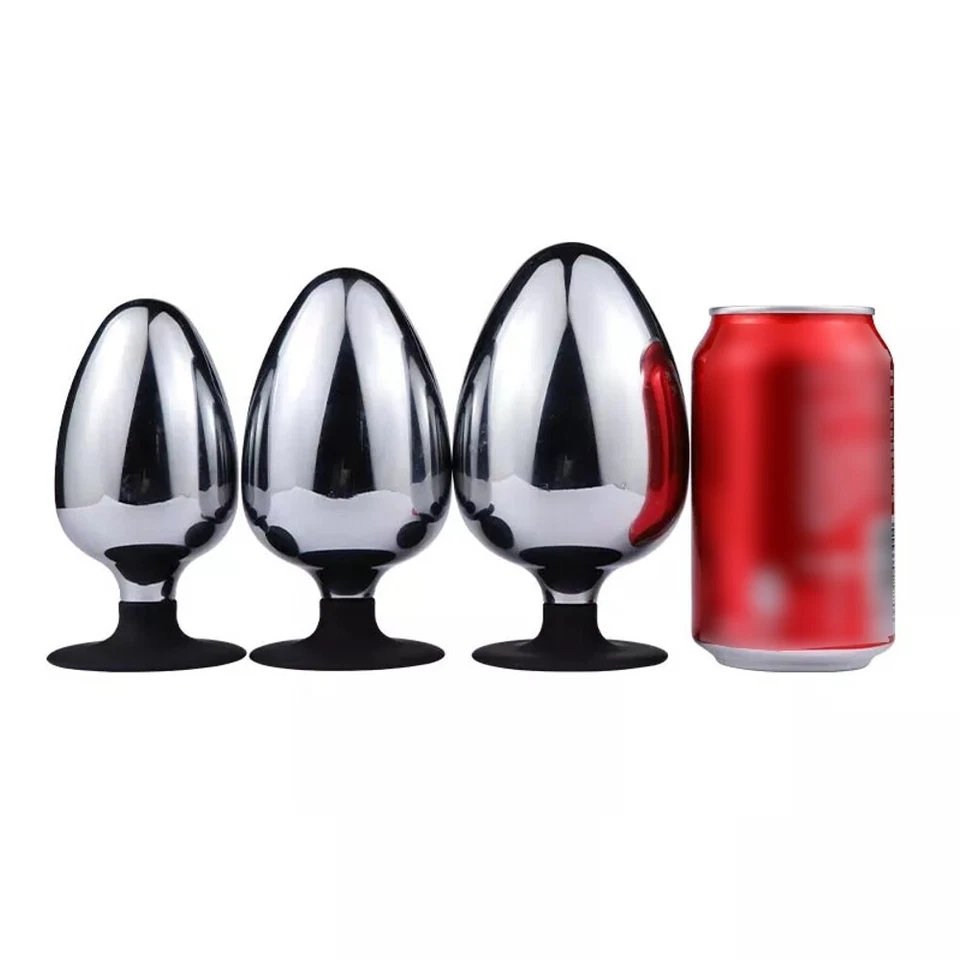 EXTRA LARGE HUGE METAL ANAL BUTT PLUG STAINLESS STEEL SEX TOY DILDO ASS TRAINING - Image 2 of 4