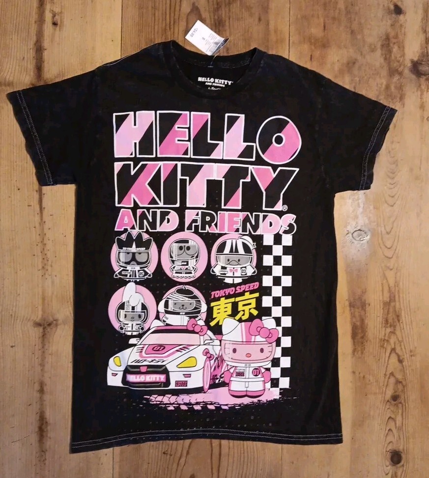kitty☆ Hello Kitty Racing Tokyo Speed Graphic T-shirt Womens S