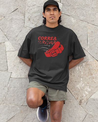 Correa Belt Survivor T-shirt | Chancleta Cinturon Joke Design Latino Pride Funny - Picture 19 of 26
