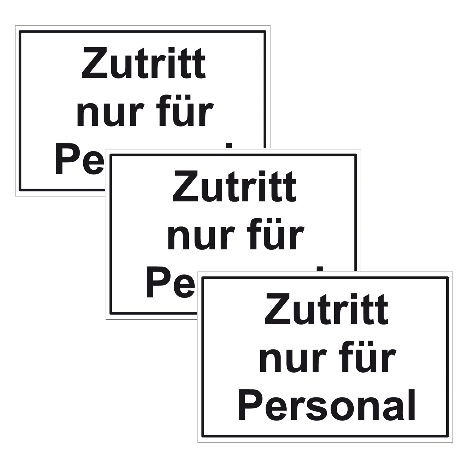 Aufkleber „Zutritt Nur Für Personal“ – 15x10 Cm, Wetterfest, Made In Germany Von Melis-Folienwerkstatt