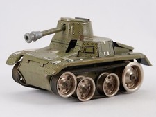 GAMA Tank JOUET blindé militaire CHAR  mécanique en tôle 14 cm
