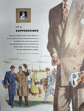 1948 Kuppenheimer Tailoring Suit Clothing Investment Good Quality VTG Print Ad