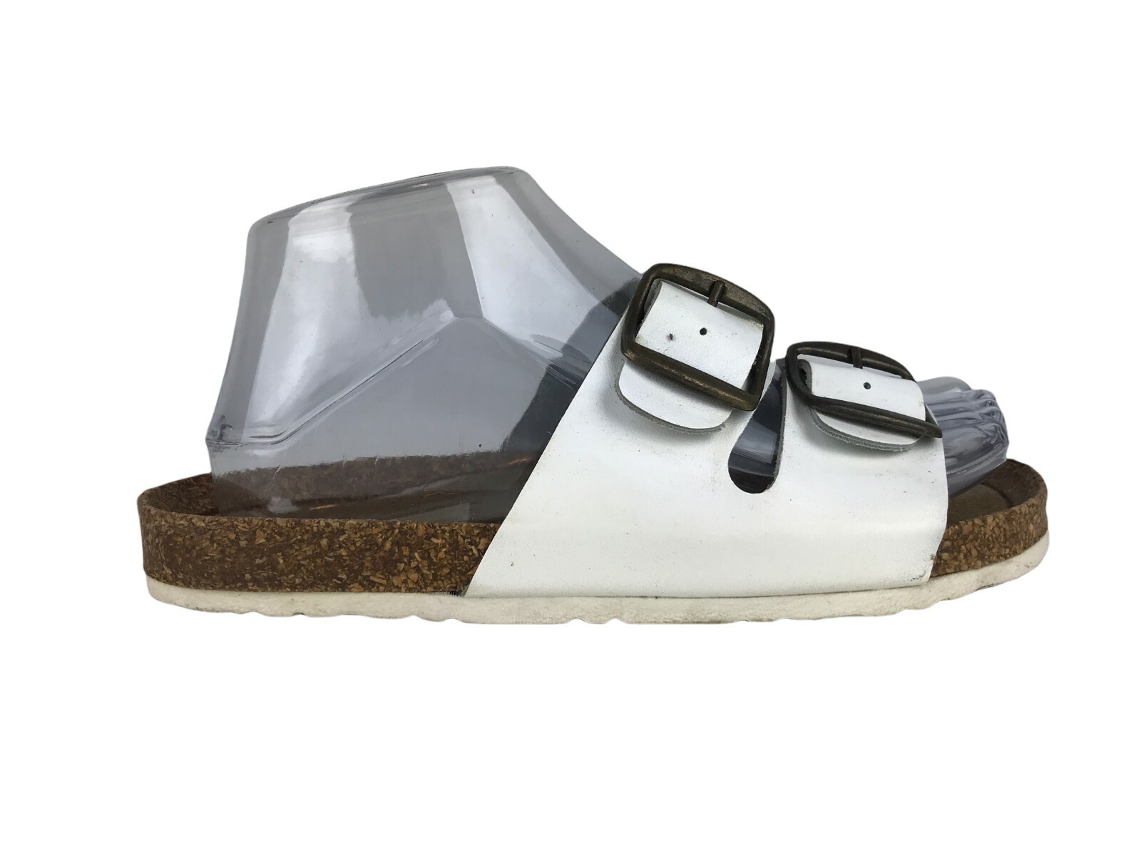 APL Sandali Euro Trekkers donna bianco marrone cinturino regolabile slip on slide taglia US 7