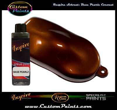 INSPIRE AIRBRUSH BASE PEARLZ COCONUT 4oz (SOLVENT), CUSTOM PAINT, ARTIST, HOK