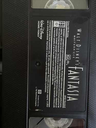 Walt Disney's Fantasia Masterpiece VHS CLAM MISBN# 1-55890-132-9 - Picture 3 of 5