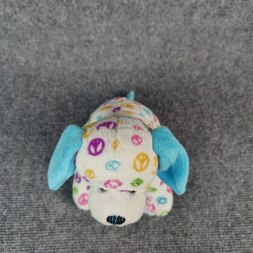 Ganz Peace Spotted Puppy Plush Dog Blue Ears Webkinz Stuffed Animal Toy HM440 - Picture 4 of 11