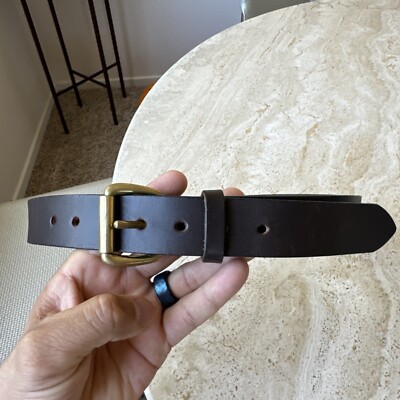 CC Filson Black Bridle Leather Belt Style #203 Size 28 USA Made