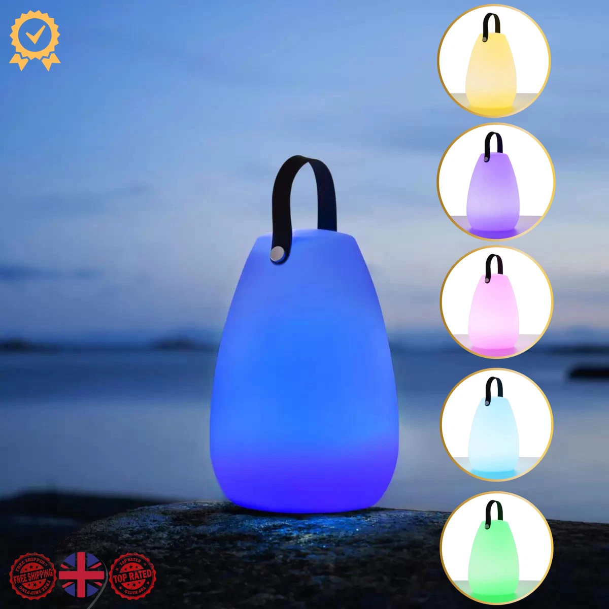 Seville GloGlobe 26cm Rechargeable Multicolour LED Lantern with Handle