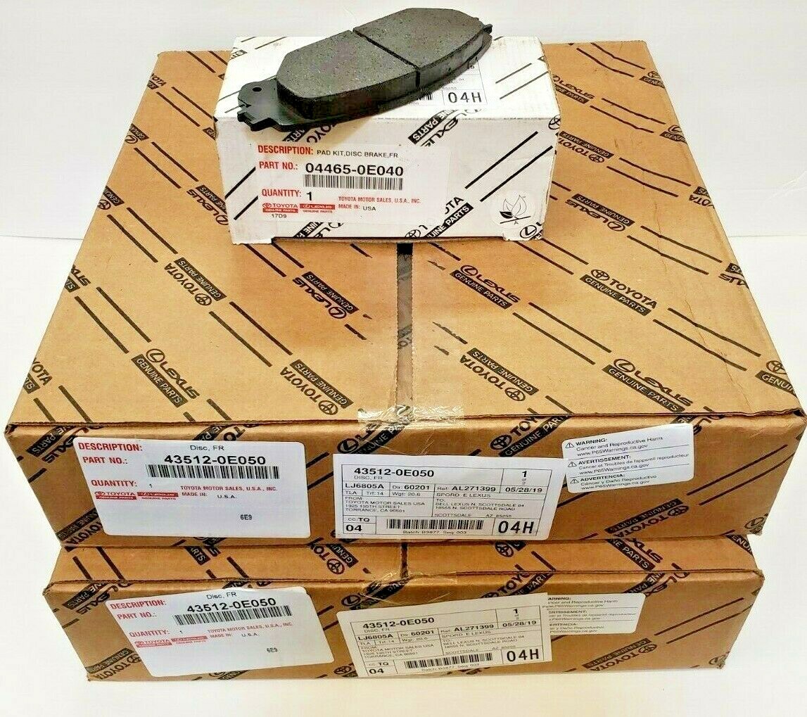 LEXUS FACTORY OEM FRONT BRAKE PAD AND ROTOR SET 2016-2019 RX350