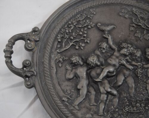 Buderus Kunstguss Schale Zierteller Saufgelage Weingott Bacchus Eisenkunstguss - Bild 5 von 8