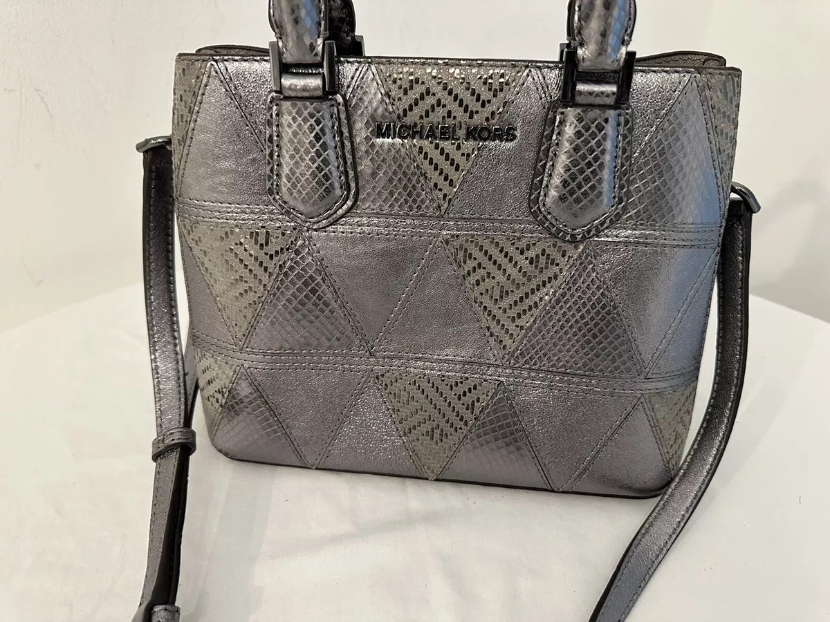 Michael kors pewter handbag hot sale