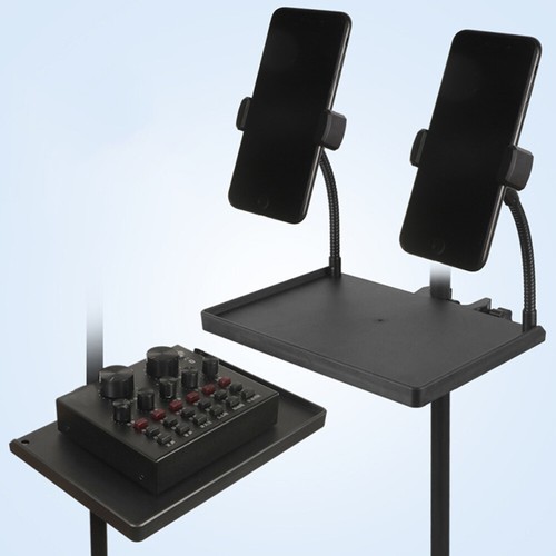 Adjustable Portable Microphone Stand Shelf Sound Broadcast Rack - Afbeelding 2 van 12
