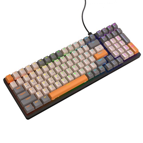 RGB Gamer Keypad USB Type C Gaming Keyboard 100 Keys Wired Keypad for PC Desktop - Picture 16 of 18