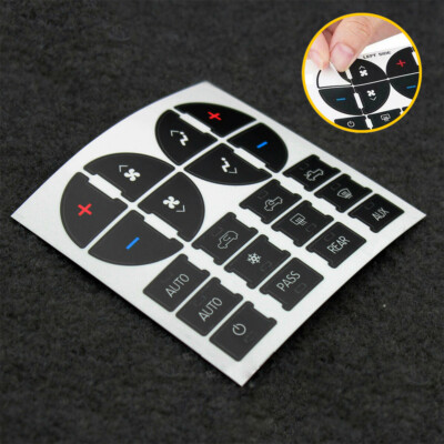AC Dash Repair Button Kit Dual Climate Control Decal Stickers FIT GM SUV Trucks