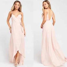 Show Me Your Mumu Mariah Wrap Bridesmaid Dress Dusty Pink Size Small NWT