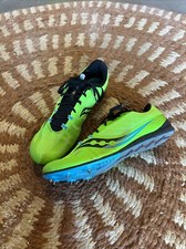 Saucony Mens Vendetta 3 Green Running Shoes Size 12.5 7417158 Metal Spikes