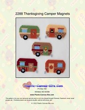 Thanksgiving Camper Magnets- Plastic Canvas Pattern or Kit