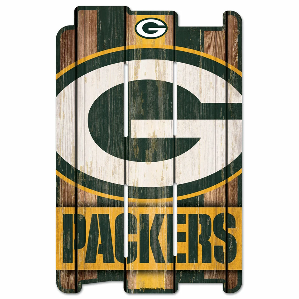 NFL Green Bay Packers Plank Fence Wood Sign Holzschild Holz Deko Zaun 43x28cm - Bild 1 von 1