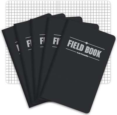 Elan Publishing Company Field Notebook/Pocket Journal - 3.5''X5.5'' - Black 