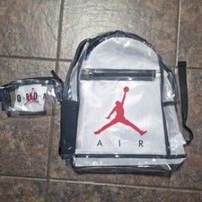 JORDAN Jumpman Clear School BACKPACK W/PENCIL CASE Adjustable Shoulder Straps