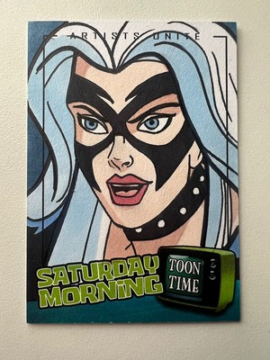 Black Cat 1/1 Sketchkarte Künstler vereinen Original Kunst Spider-Man animiertes Band