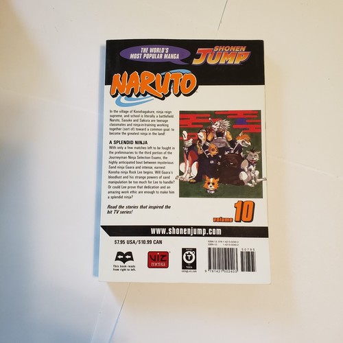 Naruto Volume 10 A Splendid Ninja Paperback By Masashi Kishimoto Pre-owned - Picture 3 of 10