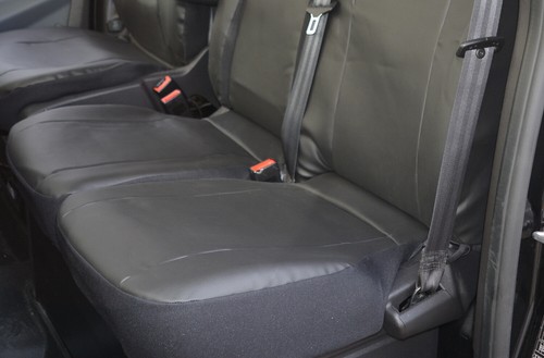 Fully tailored Van seat covers for Ford Transit Custom 2012 - onwards black - Picture 3 of 4