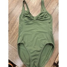 Cole of California Olive Green One Piece Swimsuit Sweetheart Neckline Vintage 12