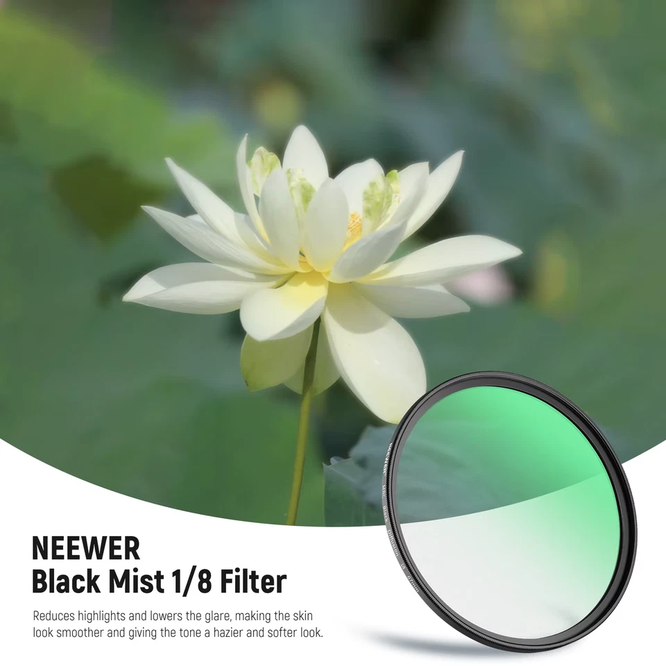 Black Diffusion 1/8 Filter Mist Dreamy Cinematic Effect Filter HD - Image 3 of 4