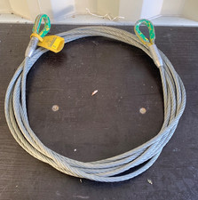 1000kg 10mm Steel Wire Rope Lifting Rigging Sling Cable Strops 10mtr Galvanised