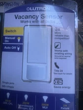 NEW  Lutron Single pole Sensor light switch Alarm/Sensor Switch White 1 pk