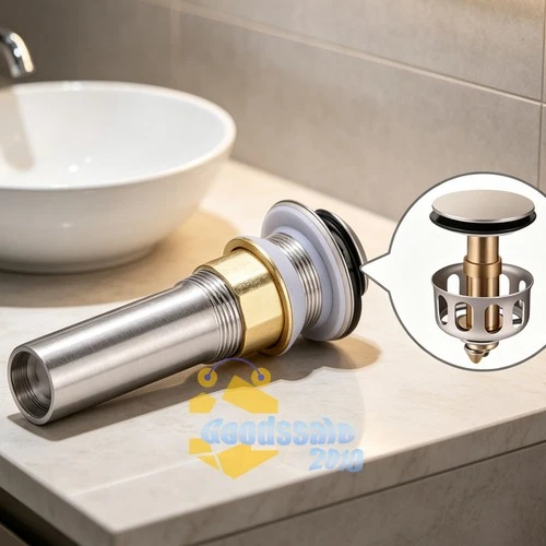 Pop Up Bathroom Sink Drain Bathroom Sink Stopper no Overflow for Faucet Vessel