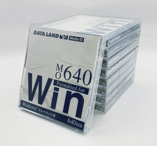 DATA LAND MO Disk 3.5 640MB Windows Format 9 Discs Lot New Sealed From Japan