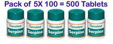 Pack of 5 Himalaya Serpina Tablets 500 Count-Original Pack