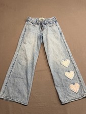 Abercrombie Kids Low Rise Baggy Jeans Girls Size 7-8 Regular