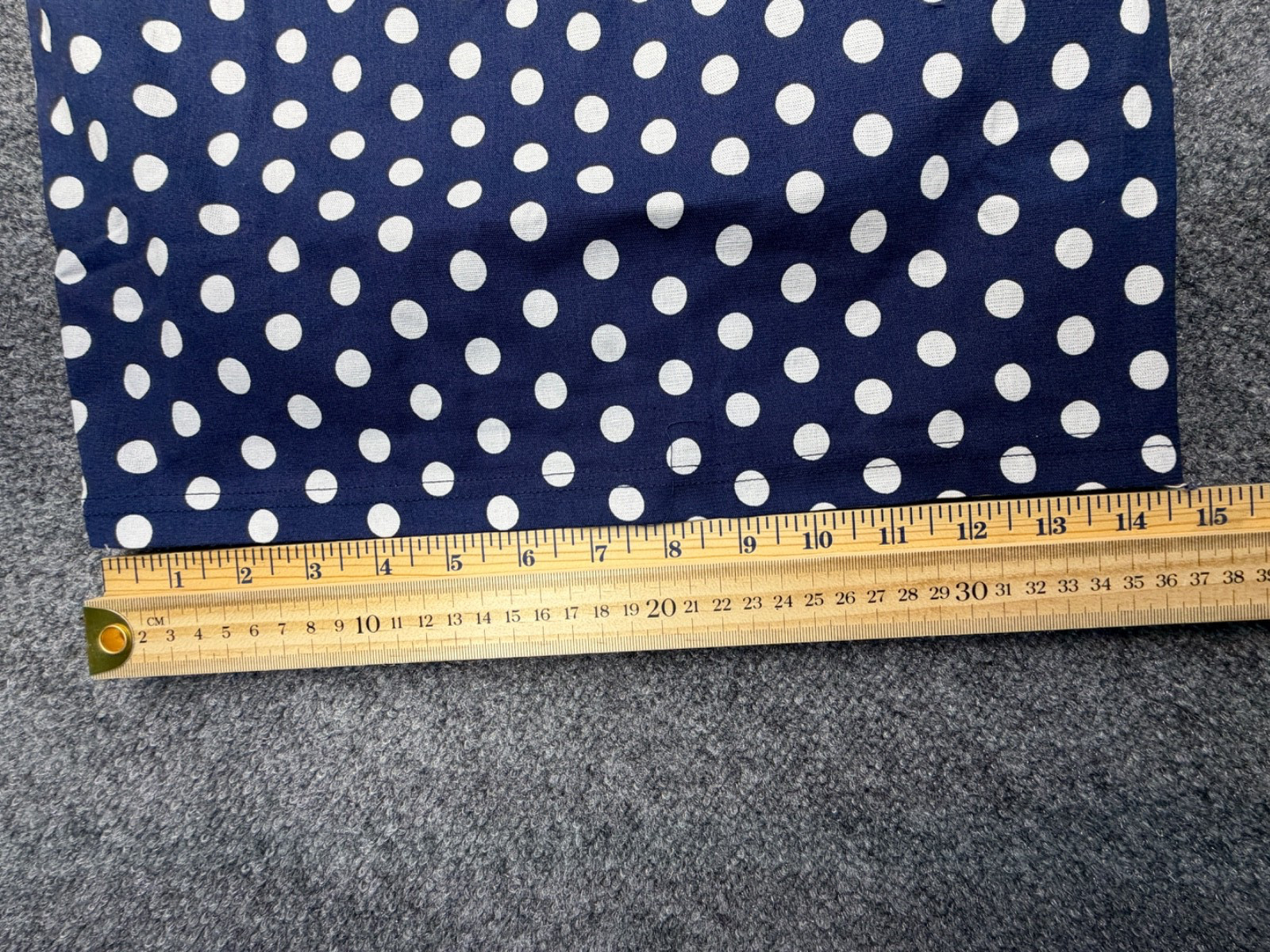 Main Strip NEW Polka Dot Midi Dress Blue White Retro Pinup Medium image 6