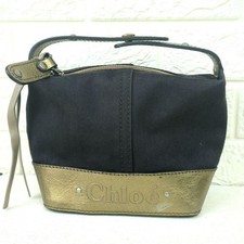 Borsa a mano Chloé marsupio in tela e pelle marrone scuro made in Romania da ...