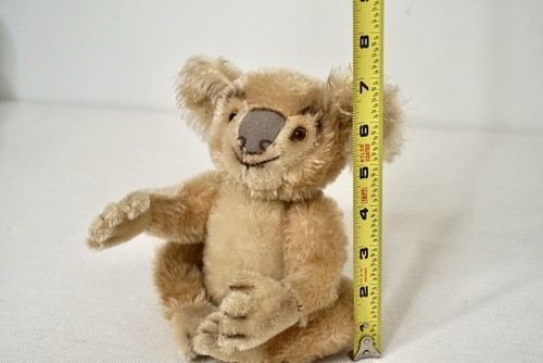 De colección Oso Steiff Koala c. 1959 Peluche Mohair 7” Sin Identificación Ojos de Vidrio Articulados Raro - Imagen 15 de 20
