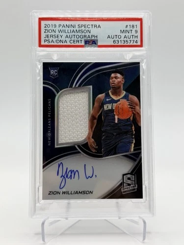 2019-20 Panini Spectra - Rookie Jersey Autographs Zion Williamson #181 /60