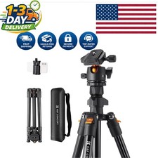 Portable Aluminum Tripod 64'' - Perfect for DSLR Smartphone Live Streaming