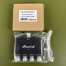 New, SureCall 4-Way Full Band Splitter SC-WS-4,   698MHz-2700MHz