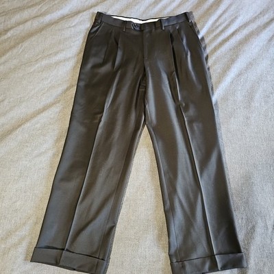 Pal Zileri 100% Wool Trousers Dress Pants Men's 50 32x28 Black