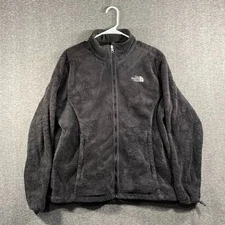 The North Face Osito Fuzzy Fleece Black Womens XL Full Zip Coat Jacket