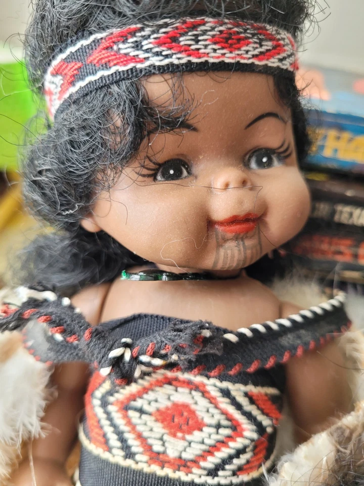 Lote De 3 Muñecas Maoríes De Colección Años 60 Muñecas Isla del Pacífico Muñecas de Recuerdo Foto 3 de 4