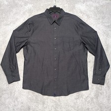 UNTUCKit Shirt Mens XL Charcoal Long Sleeve Button Up Cotton Wrinkle Free