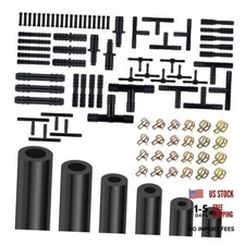 6PCS 5Ft Silicone Vacuum Hose Automotive,Vacuum Lines Automotive Kit Black