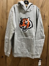 NWT Youth Bengals Hoodie Gray NFL Apparel Size Large 14/16 Retail 32