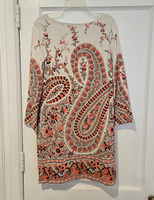 Old Navy Women's Knee Length Lined Paisley Floral Design Dress Size Large