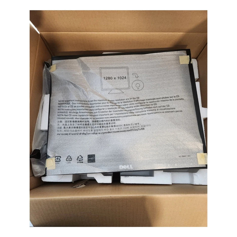 Dell P170S 17" LCD Monitor 1280x1024 VGA Display 0YVG53 OPEN BOX Tested Working - Image 2 of 4